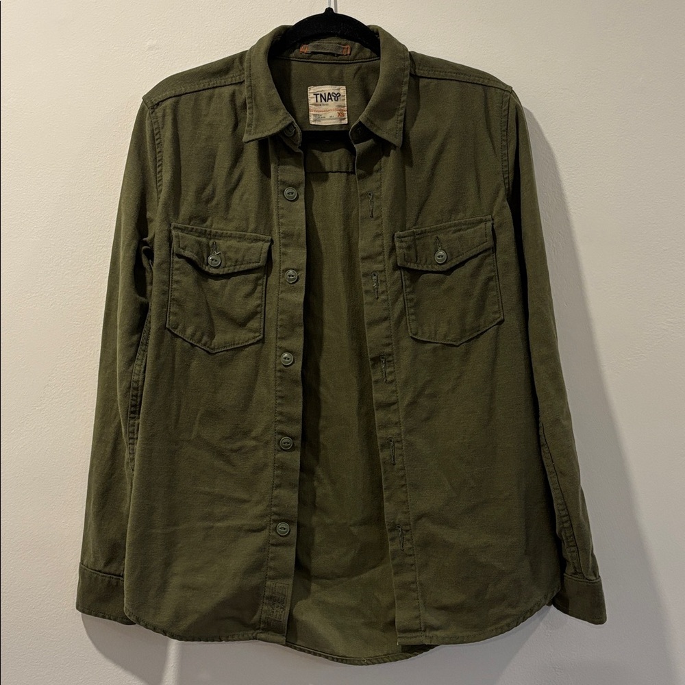 TNA Aritzia Shirt / Jacket in Khaki "Shacket" | Size XS